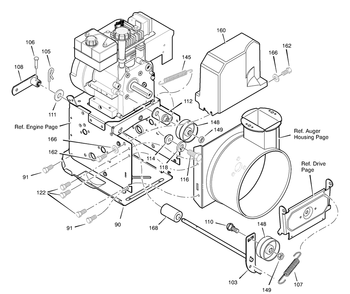 Frame Diagram and Parts List for 624504X4B 2002 Briggs and Stratton Snow Blower